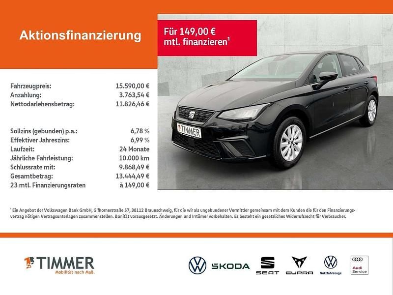 Gebraucht Seat Ibiza Style 95 PS (69 kW) 2023 Schwarz Limousine