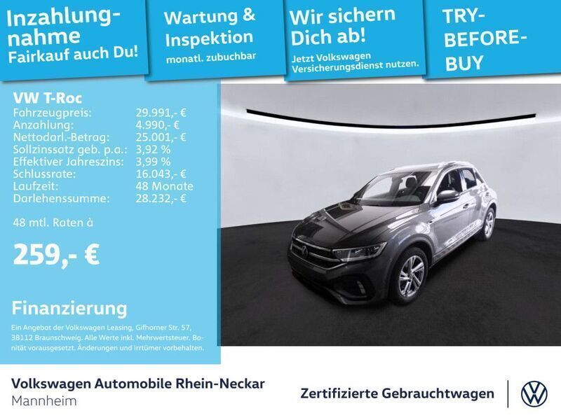 Indiumgrau metallic Gebraucht 2022 VW T-Roc R-line SUV | 29.991 € (Fairer Preis) - Bild 1/2