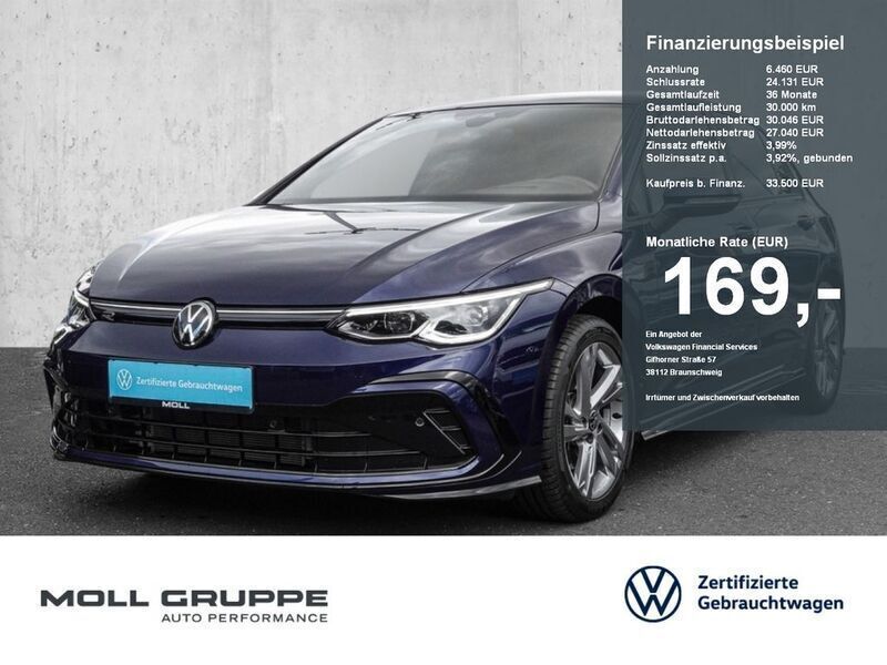 Atlantic blue metallic Gebraucht 2024 VW Golf VIII R-line Limousine | 33.500 € (Guter Preis) - Bild 1/4