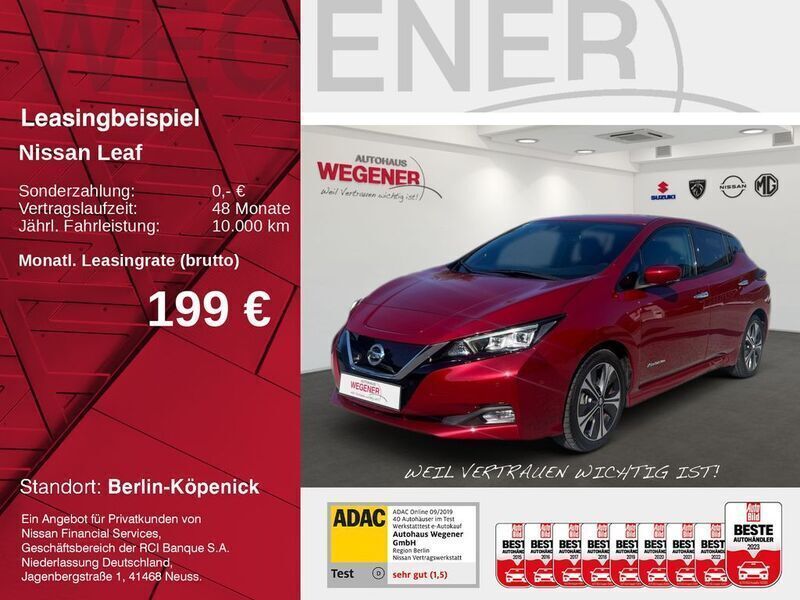 Red pearl metallic Gebraucht 2018 Nissan Leaf Tekna Kleinwagen | 13.989 € (Guter Preis) - Bild 1/4
