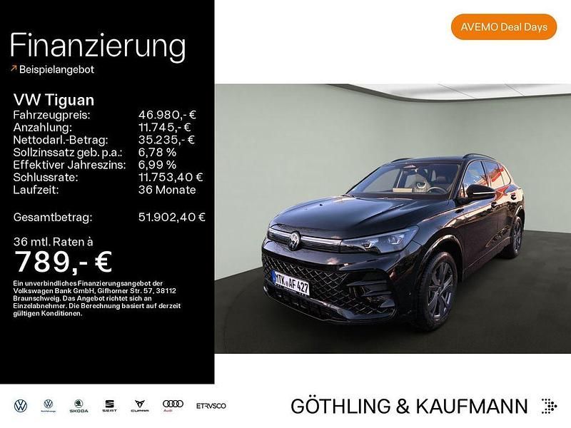 Schwarz Gebraucht 2024 VW Tiguan R-line SUV | 46.980 € (Teuer) - Bild 1/3
