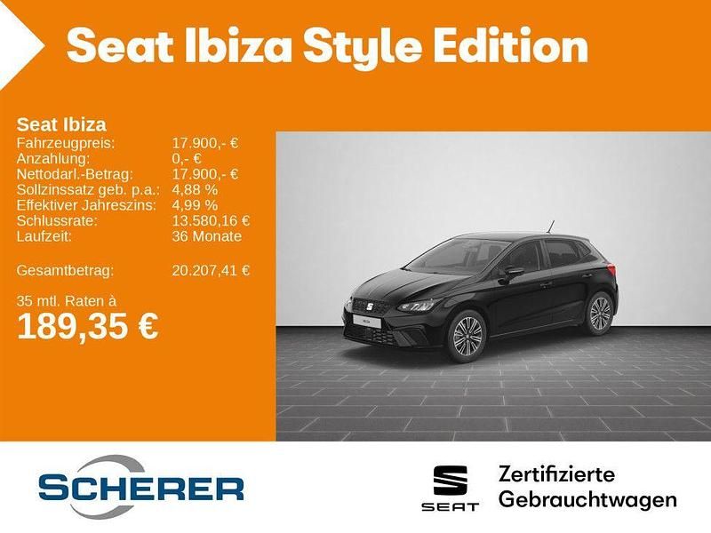 Gebraucht Seat Ibiza Style 116 PS (85 kW) 2024 Midnight schwarz metallic (metallic) Limousine