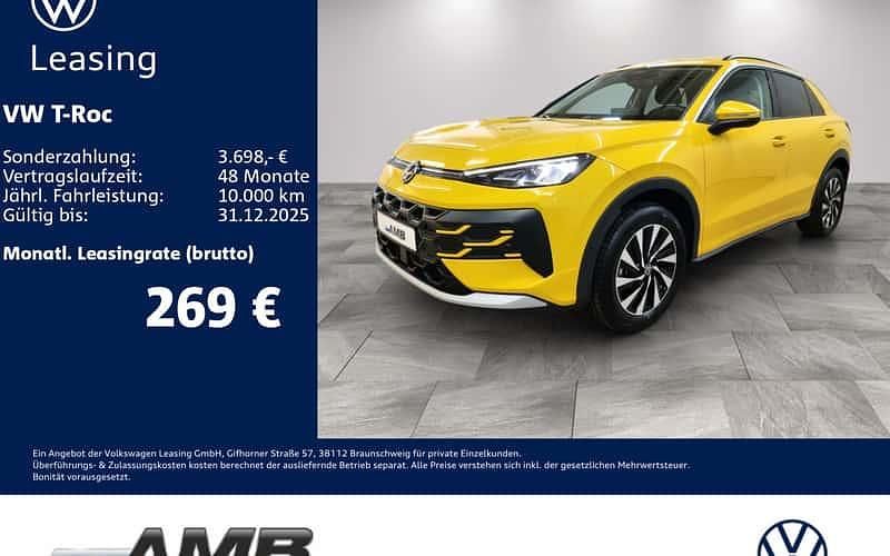 Gelb Neu 2025 VW T-Roc Life SUV | 35.880 € (Etwas zu teuer) - Bild 1/4