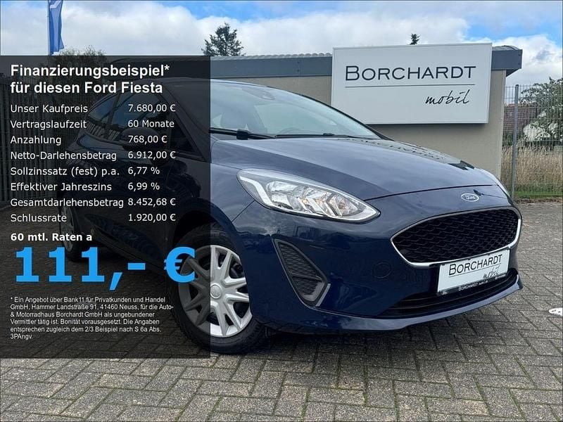 Blau Gebraucht 2018 Ford Fiesta Trend Kleinwagen | 7.680 € (Fairer Preis) - Bild 1/4