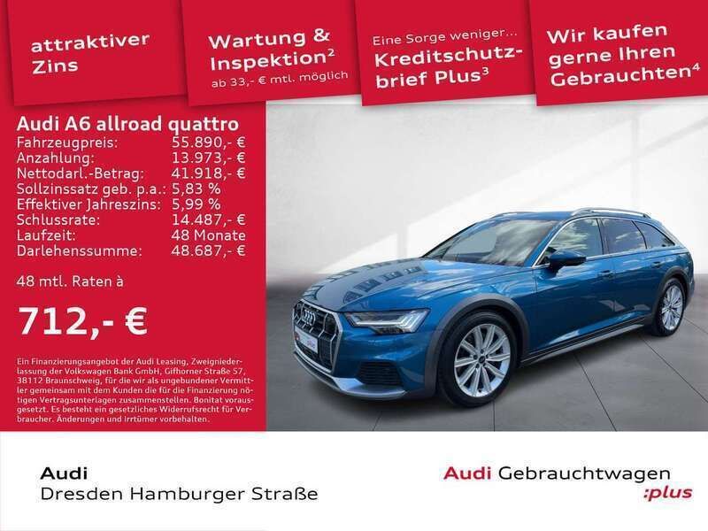 Individuallackierungen audi exclusive Gebraucht 2022 Audi A6 Allroad Ambiente Kombi | 56.890 € (Teuer) - Bild 1/3