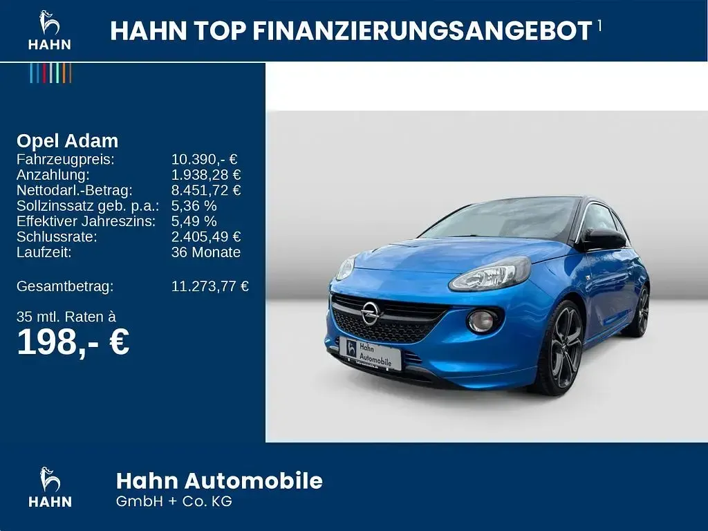 Gebraucht Opel Adam S 150 PS (110 kW) 2017 Arden blau (p2/so) Kleinwagen