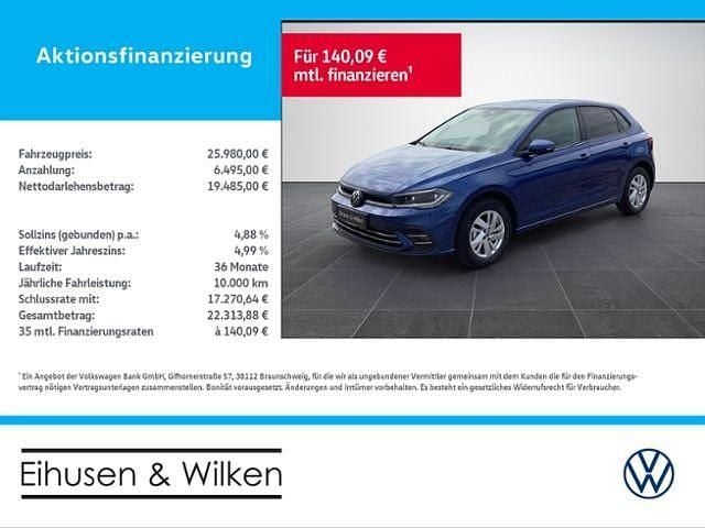 Blau Gebraucht 2025 VW Polo Style Limousine | 25.980 € (Teuer) - Bild 1/4