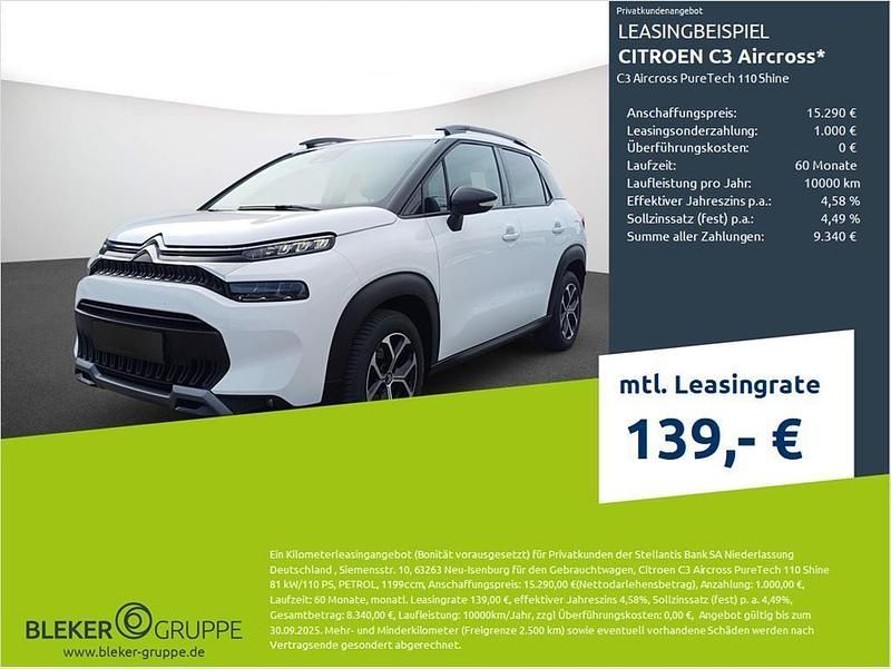 Lack weiss banquise/typ aussenverkleidung spiegel flach standard Gebraucht 2023 Citroën C3 Aircross PureTech SUV | 15.290 € (Guter Preis) - Bild 1/3