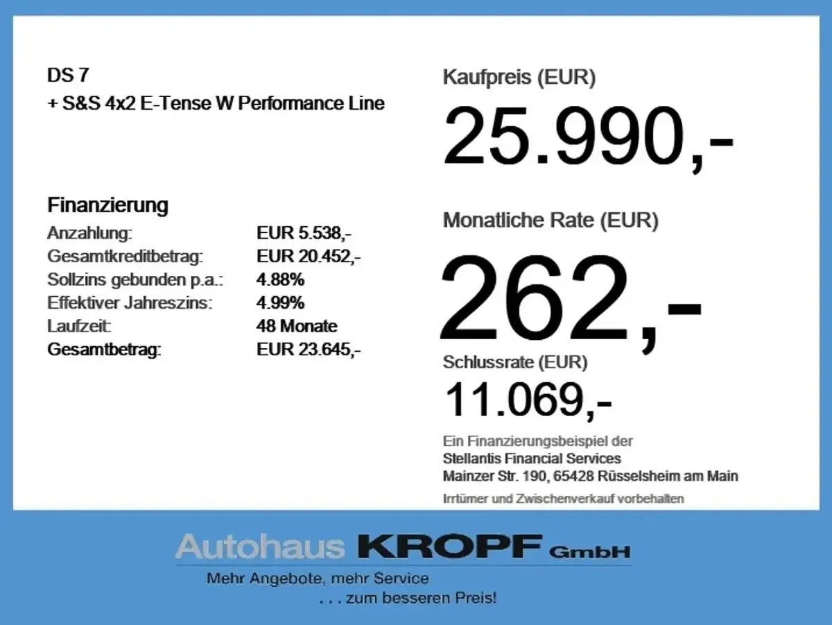 Gebraucht DS Automobiles DS7 Crossback Performance 224 PS (164 kW) 2022 Platiniumgrau metallic SUV
