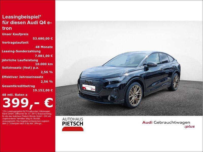 Schwarz Gebraucht 2024 Audi Q4 Sportback e-tron S-Line SUV | 53.680 € - Bild 1/4