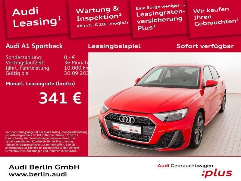 Rot Gebraucht 2023 Audi A1 Sportback S-Line Kleinwagen | 26.500 € (Etwas zu teuer) - Bild 1/3
