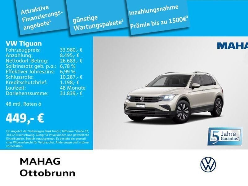 Silber Gebraucht 2024 VW Tiguan Move SUV | 33.980 € (Fairer Preis) - Bild 1/2