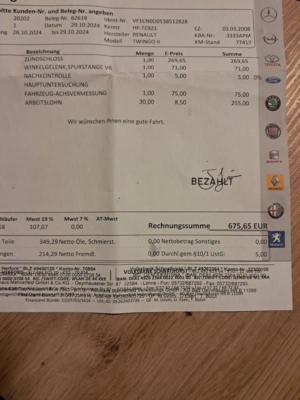 Gebraucht Renault Twingo 58 PS (42 kW) 2008 Blau Kleinwagen