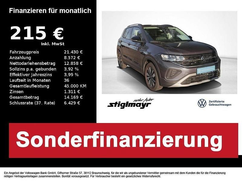 Grau Gebraucht 2024 VW T-Cross Goal SUV | 21.430 € (Guter Preis) - Bild 1/2