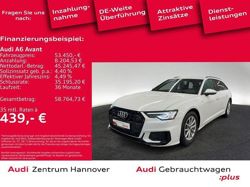 2y gletscherweiß metallic Gebraucht 2025 Audi A6 S-Line Kombi | 53.450 € (Fairer Preis) - Bild 1/4