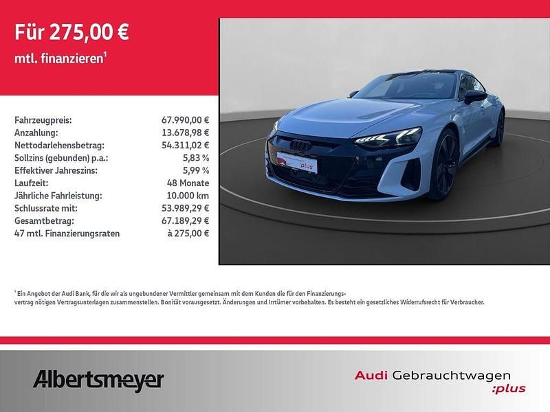 Grau Gebraucht 2022 Audi RS e-tron GT Ambiente Limousine | 67.990 € (Superpreis) - Bild 1/4