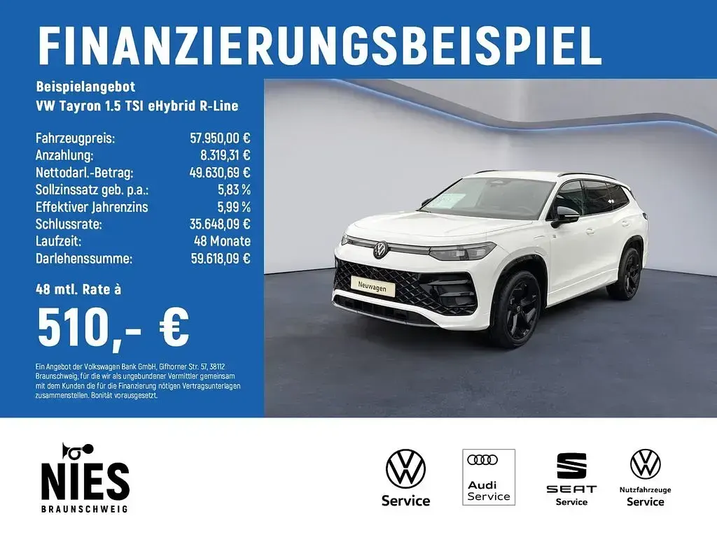 Gebraucht VW Tayron R-line 177 PS (130 kW) 2026 Weiß SUV