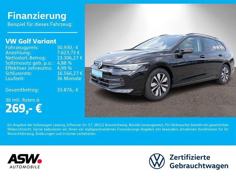 Grenadillschwarz metallic Gebraucht 2024 VW Golf VIII Goal Kombi | 30.930 € (Fairer Preis) - Bild 1/4