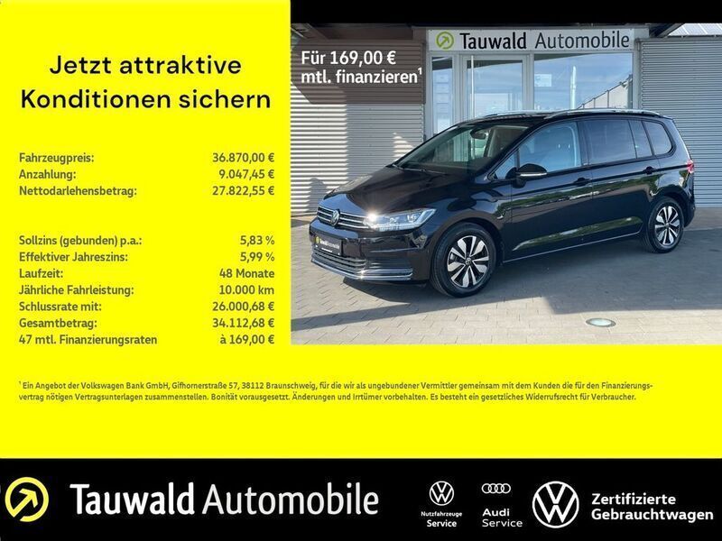 Gebraucht VW Touran S 150 PS (110 kW) 2024 Schwarz Van / Kleinbus