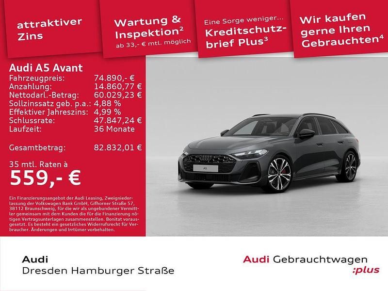 Daytonagrau perleffekt Gebraucht 2025 Audi A5 Sport Coupé | 74.890 € (Fairer Preis) - Bild 1/3