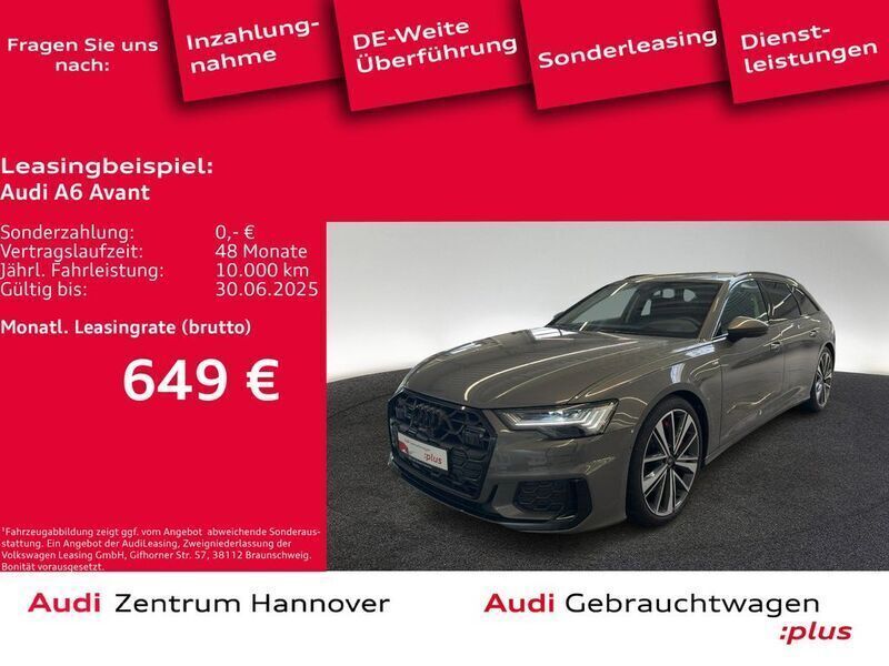 Chronosgrau metallic Gebraucht 2024 Audi A6 S-Line Kombi | 62.950 € - Bild 1/4