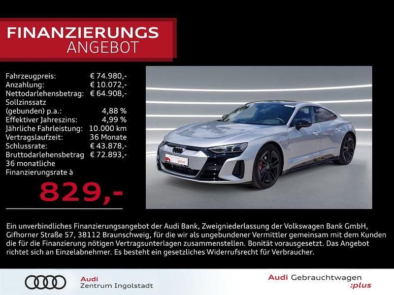 Florettsilber metallic Gebraucht 2023 Audi RS e-tron GT Sport Limousine | 74.980 € (Fairer Preis) - Bild 1/3