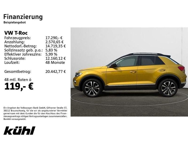 Gebraucht VW T-Roc Active 116 PS (85 kW) 2020 Gelb SUV