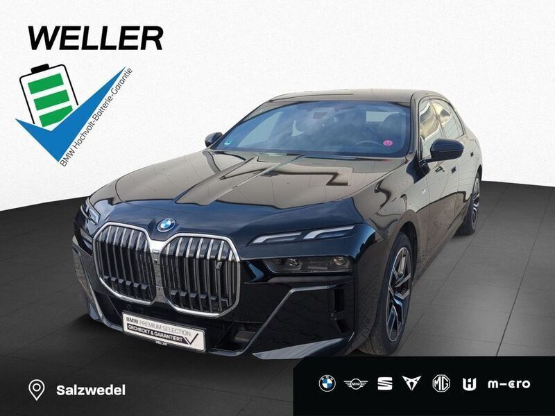 Saphirschwarz (schwarz) Gebraucht 2023 BMW i7 M Sport Limousine | 84.900 € - Bild 1/3