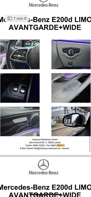 Gebraucht Mercedes E200 160 PS (117 kW) 2019 Schwarz Limousine