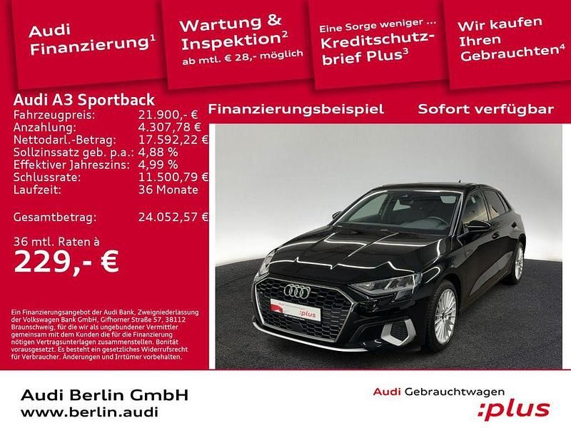 Gebraucht Audi A3 Advanced 110 PS (80 kW) 2022 Brillantschwarz Limousine