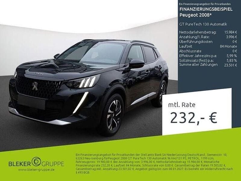 Gebraucht Peugeot 2008 GT 131 PS (96 kW) 2023 Lackierung schwarz perla nera/typ aussenverkleidung metalliclackierung SUV