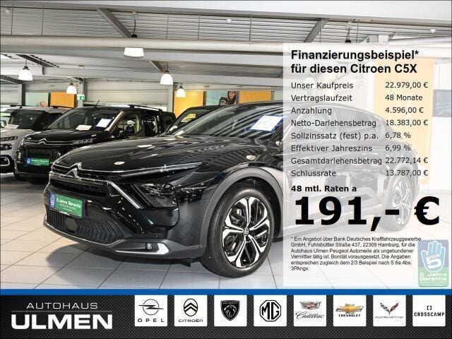 Schwarz Gebraucht 2022 Citroën C5 X PureTech Limousine | 22.979 € (Guter Preis) - Bild 1/4