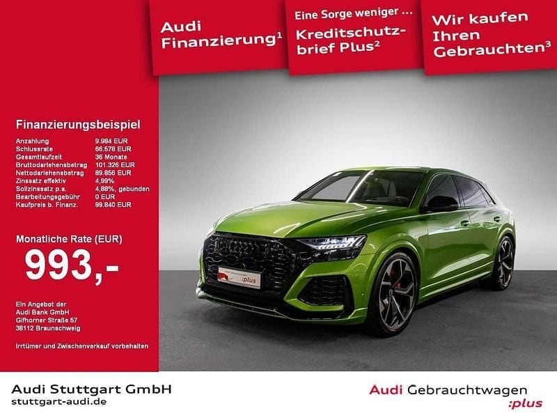 Javagrün metallic (individuall Gebraucht 2021 Audi RS Q8 Sport SUV | 99.840 € (Superpreis) - Bild 1/2