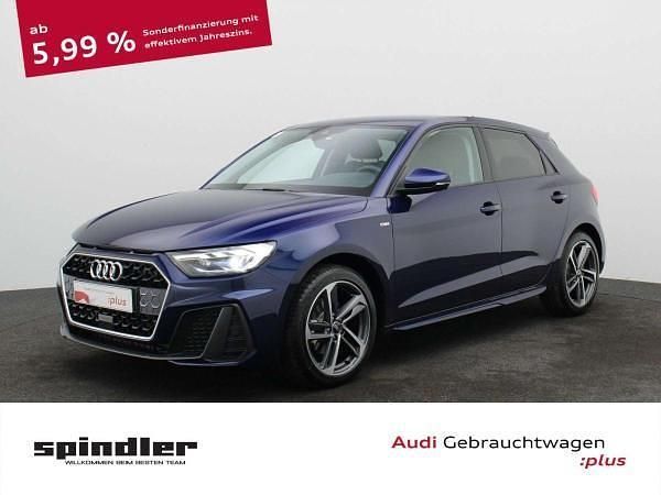 Blau (navarrablau metallic) Gebraucht 2024 Audi A1 S-Line Kleinwagen | 23.980 € (Superpreis) - Bild 1/4