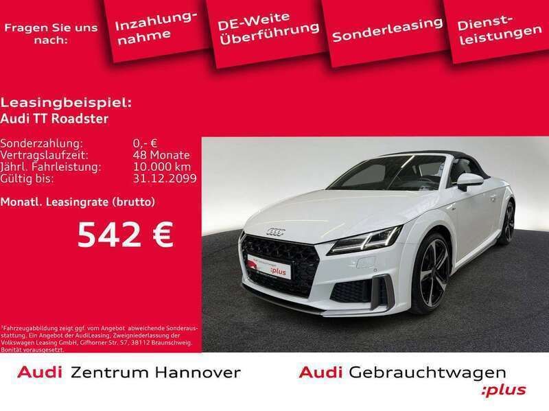 2y gletscherweiß metallic Gebraucht 2022 Audi TT S-Line Cabrio | 36.450 € (Fairer Preis) - Bild 1/4