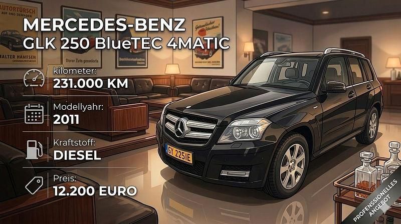 Gebraucht Mercedes GLK250 204 PS (150 kW) 2011 Schwarz SUV