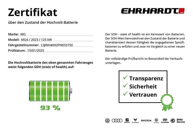 Gebraucht MG MG4 EV 125 kW (170 PS) 2023 Andes grey Kleinwagen