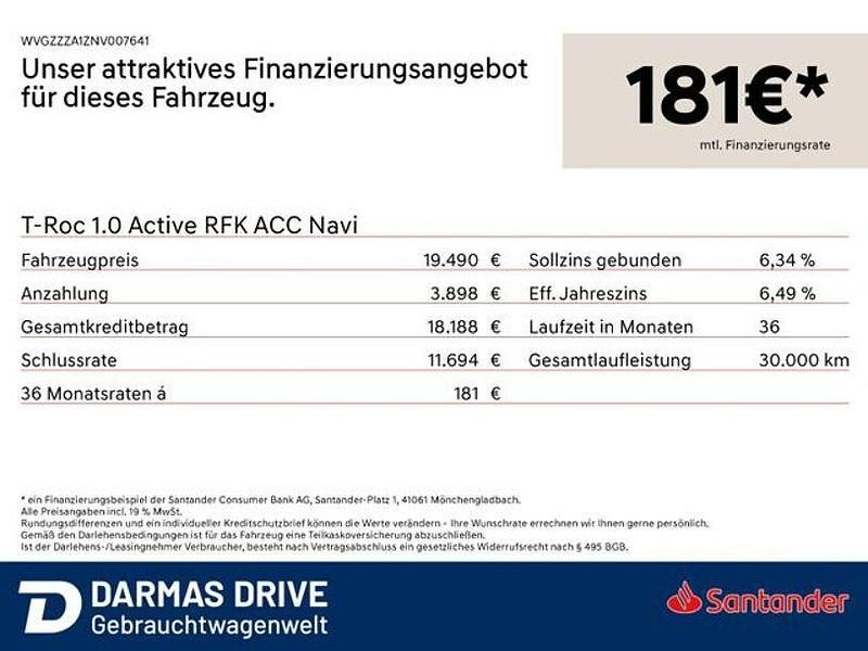 Gebraucht VW T-Roc Active 110 PS (80 kW) 2021 Schwarz SUV