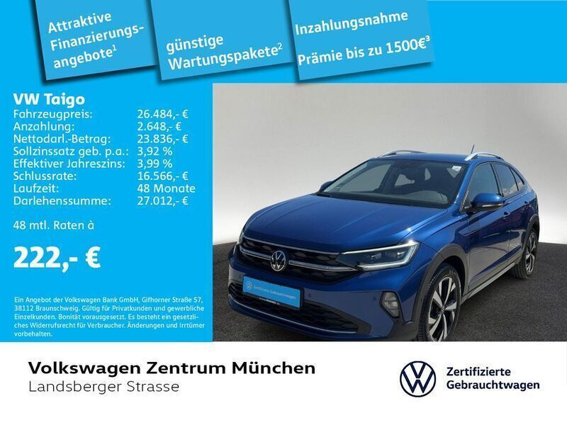 Blau Gebraucht 2023 VW Taigo IQ Drive SUV | 26.484 € (Fairer Preis) - Bild 1/2