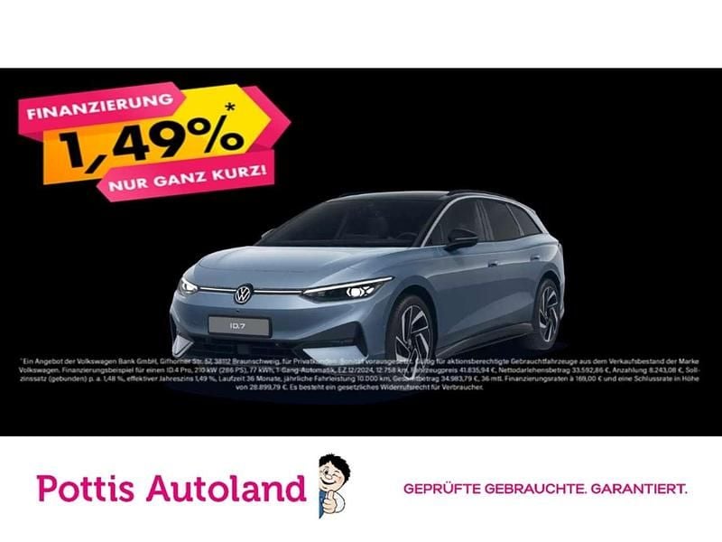 Blau Gebraucht 2024 VW ID.7 Pro Limousine | 48.777 € (Teuer) - Bild 1/4