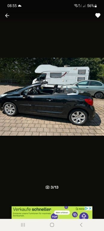 Schwarz Gebraucht 2009 Peugeot 207 CC Premium Cabrio | 3.800 € (Guter Preis) - Bild 1/4