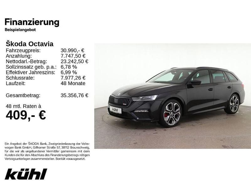 Gebraucht Skoda Octavia RS 200 PS (147 kW) 2022 Schwarzmagic perleffekt Kombi