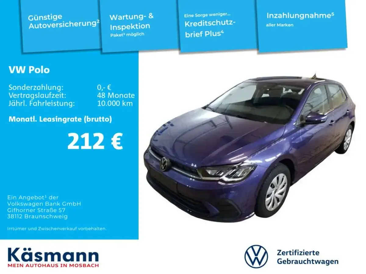 Usata VW Polo Life 80 CV (58 kW) 2025 Viola Utilitaria
