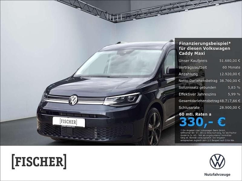 Neu VW Caddy Style 122 PS (89 kW) 2025 Starlight blue metallic Van / Kleinbus