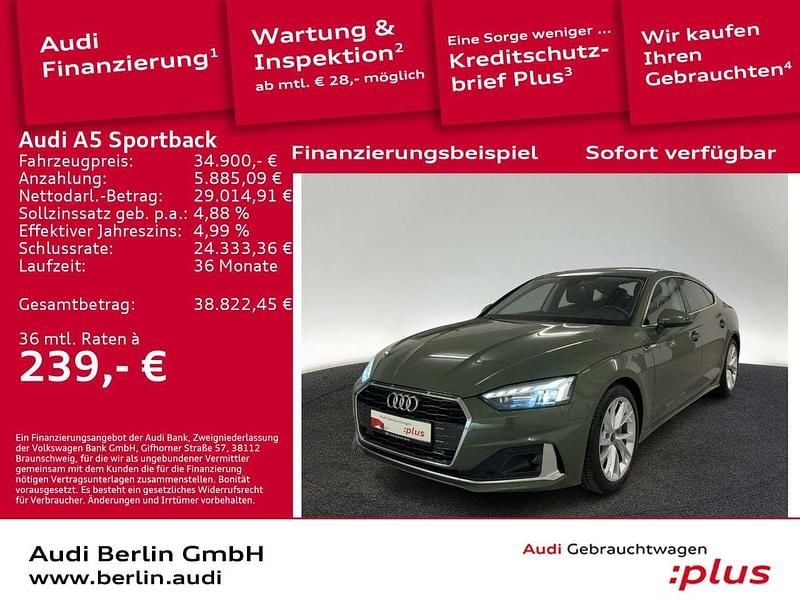 Gebraucht Audi A5 Advanced Plus 204 PS (150 kW) 2024 Distriktgrün metallic Limousine