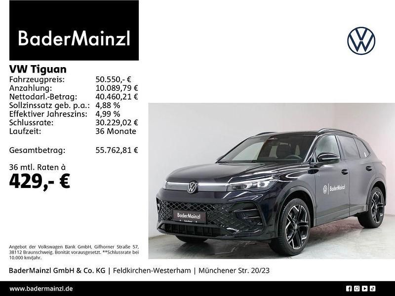 Schwarz Gebraucht 2024 VW Tiguan R-line SUV | 50.550 € (Guter Preis) - Bild 1/3