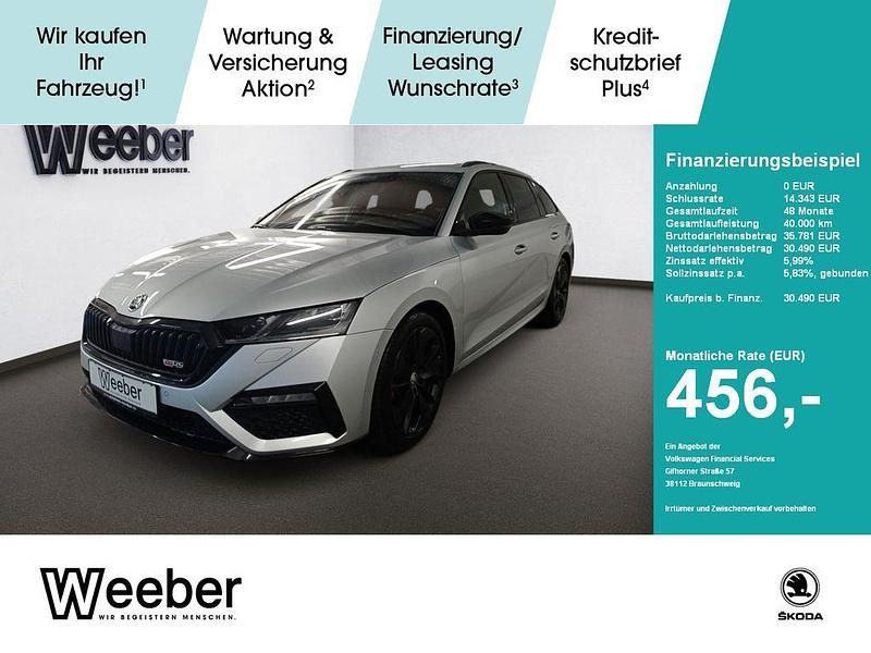 Brilliantsilber (metallic) Gebraucht 2022 Skoda Octavia RS Kombi | 30.490 € (Fairer Preis) - Bild 1/4