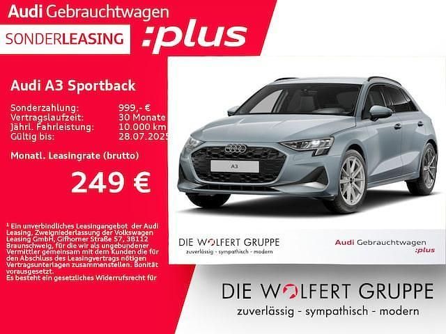 Pfeilgrau perleffekt Gebraucht 2024 Audi A3 Advanced Plus Limousine | 34.795 € (Fairer Preis) - Bild 1/4
