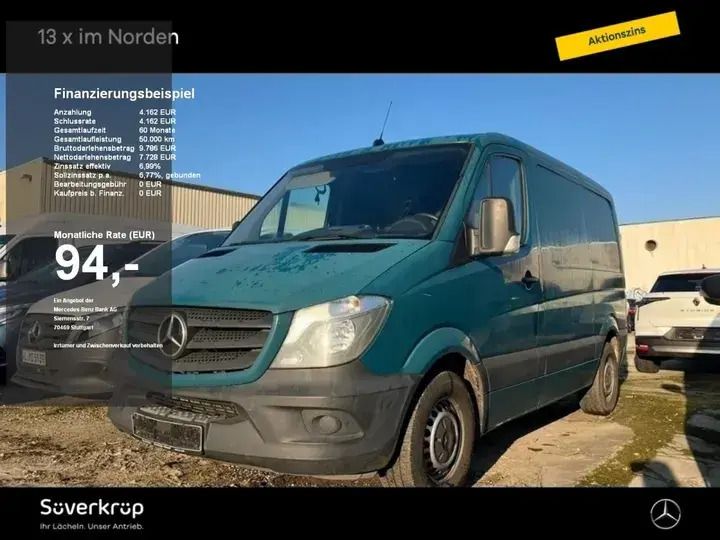 Aquagrün Gebraucht 2016 Mercedes Sprinter Van | 6.990 € - Bild 1/2