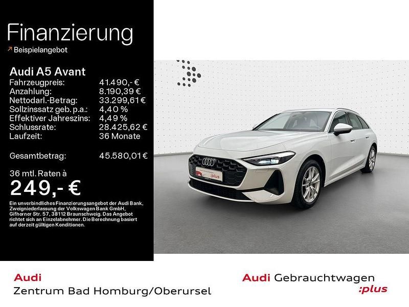Gletscherweiß metallic Gebraucht 2025 Audi A5 Sport Kombi | 41.490 € (Guter Preis) - Bild 1/4